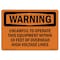 Signmission OSHA WARNING Sign, Unlawful To Operate This Equipment W/in, 10in X 7in Alum, 7" W, 10" L, Landscape OS-WS-A-710-L-12443 - alternate 1